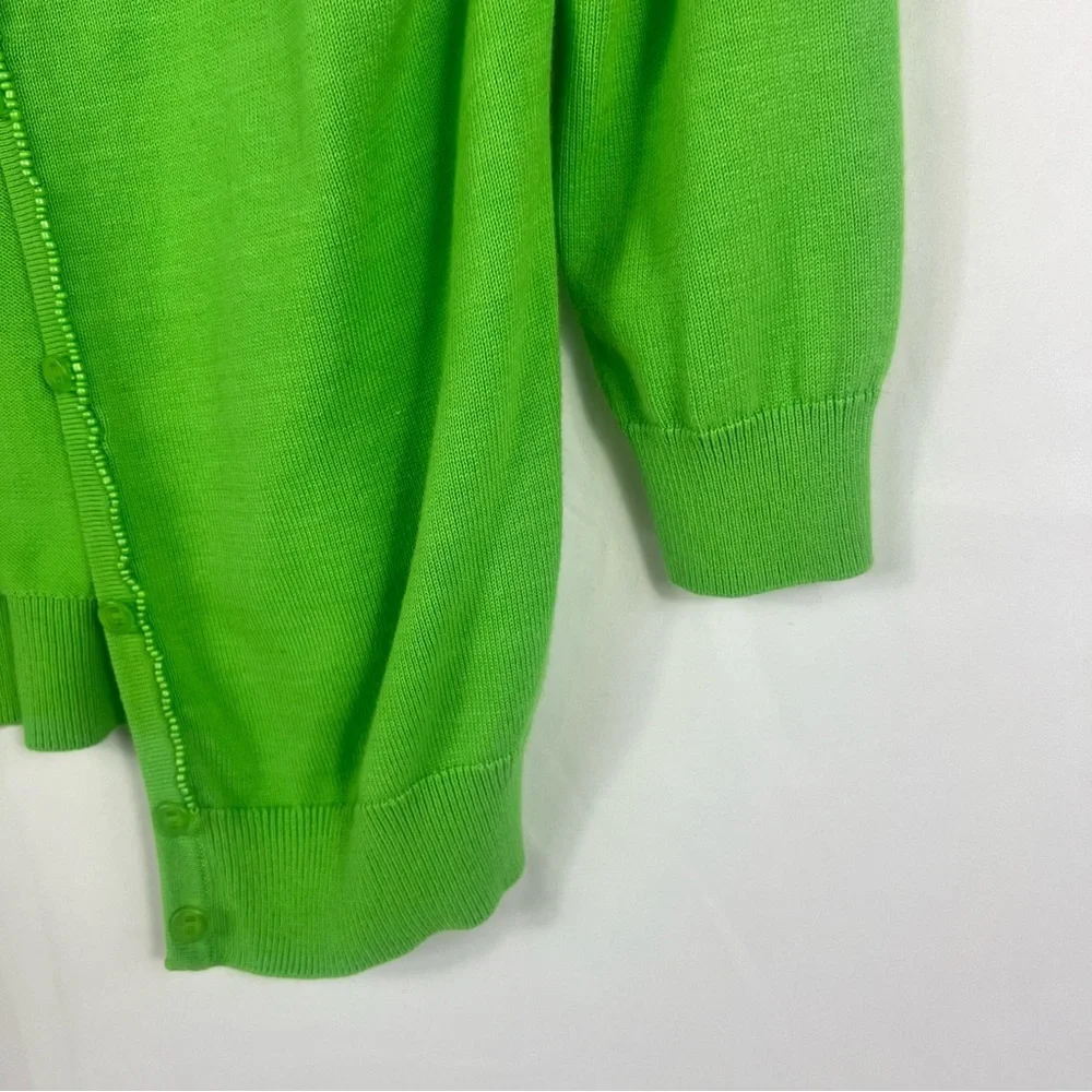 Talbots Green Embellished Women's Cardigan Sweater
